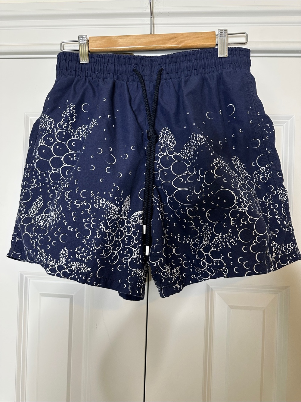 Vilebrequin Navy Bubble-Turtle Print Swim Trunks - Size Medium